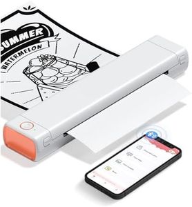 Phomemo Portable Printer for Travel (A4 & Tattoo Printer), M08F Bluetooth Mobile Inkless Printer Support A4 Size, No-Ink Thermal Compact Printer, Compatible with Android and iOS Phone & Laptop