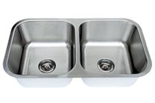 Wells Sinkware CMU3318-99 Craftsmen Series Kitchen Sink 33" 50/50 9" Deep Brushed Matte Finish