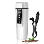 Nardea 24V/12V Travel Electric Kettle for Car/Truck, 400ml Portabel Car Electric Kettle with Mutiple Temperature Control and Cigarette lighter, Car Heating Cup for Hot Water,Coffee,Milk
