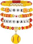 Trinckle Softball Gifts for Girls, Softball Bracelet Easter Basket Stackable Game Day Bracelets as Senior Night Team Gifts for Women,Softball Girls Mom Accessories Coach Jewelry as Sports Lover Outfit