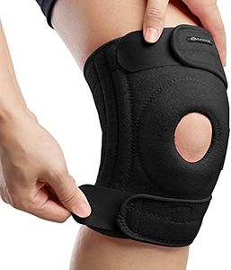 AVIDDA Knee Support with Open-Patella Design for Joint Pain, Sports, Injury Rehabilitation, Adjustable Knee Brace for Men Woman with 3 Straps, for Knee Circumference (12.5" to 18.5")