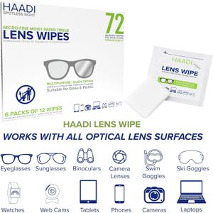 Glasses Cleaner Wipes 72-Pack – Streak-Free Lens Cleaning Cloths
