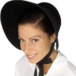 Rubies 66680 Colonial Felt Bonnet Costume Headwear, Solid, Black, Adult