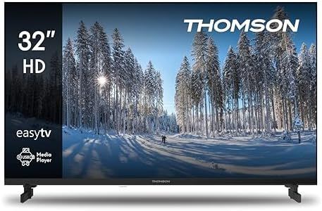 THOMSON 32 Pouces (81 cm) LED HD Easy TV – Non Smart – Hotel Mode, USB, HDMI, Triple-Tuner (Câble/Satellite/Antenne), AV in, CI+, A+ Panneau – 32HD2S13