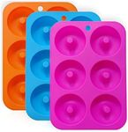 Guizu Donut mould Baking Pan of 100% Nonstick.BPA Free Silicone moulds Tray.Doughnut mould,Cakesicle mold, Cupcake Tray Silicone Molds, Donut Pan Bagel Making Mould Tray(3-Pack)