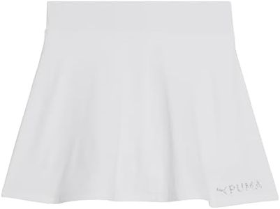 PUMA Girls' Active Essentials Performance Skort, White Traditional, X-Large