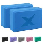 XN8 Sports Yoga Blocks Set of 2 High-Density Lightweight EVA Foam Yoga Brick For Deepen Poses Flexibility Pilates Strength Fitness Stretching Firm Sturdy Non-Slip Yoga Block