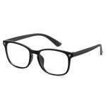 Gaoye Blue Light Blocking Glasses - Fashion Square Fake Eyeglasses, Anti UV Ray Computer Gaming Glasses, Blue Blockers Glasses for Women/Men (Matte black)