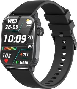 TRAUSI Smart Watches for Women Men, 1.83" HD Smartwatch with 120 Sports Modes, IP67 Waterproof, Bluetooth Call and Music Control；Heart Rate and Sleep Monitor (Black)