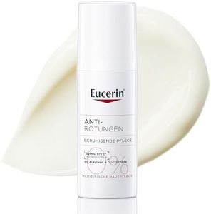 Eucerin Anti-Rötungen Beruhigende Gesichtspflege 50 ml, Tages- und Nachtcreme lindert Rötungen bei empfindlicher Haut, Rosacea und Couperose, Gesichtscreme ohne Alkohol und Duftstoffe