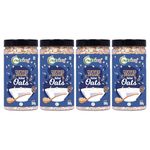 Nutriorg 100% Organic Rolled Oats 2000gm | Pack of 4 | Gluten Free | High protein | Weight loss | Fibre Rich | Easy to Cook | Overnight Oats | Nutritional Breakfast Cereal Oats | Air Tight Plastic Jars