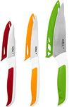 Zyliss E920240 Comfort 3 Piece Knife Set, Multiple Sizes, Japanese Stainless Steel, Multicolour, 3 x Kitchen Knives with Protection Covers, Dishwasher Safe