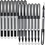 APOGO Rollerball Pens Black Gel Pens 16 Pack Gel Ink Rollerball Pens, 0.5mm Liquid Ink Rollerball Pens, Ballpoint Pens Writing Pens for Signature, Taking Notes, Office Pens/Stationary Supplies