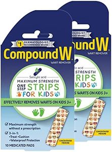 Compound W One Step Medicated Strips For Kids | Wart Removal | 10 Strips | 2 Pack