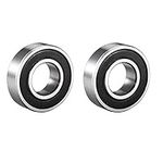 2 Pack Deep Groove Ball Bearing Double Side Rubber Sealed Deep Groove Ball Bearings 10mm x 22mm x 6mm