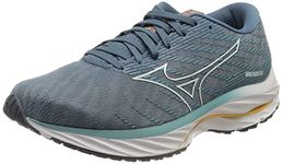 Mizuno Women's Wave Rider 26 Sneaker, MountainSpring/Wht/Flax, 7.5 UK