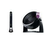 Honeywell HYF290B Quietset 8-Speed Whole-Room Tower Fan + HT900C 7" TurboForce® POWER+ Desk/Table Fan (Air Circulator)