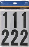 Hillman 843445 Reflective Adhesive Mailbox Number Pack, 3", Black and White, Numbers Kit