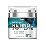 Advanced Retinol Collagen Cream for Face with 5% Hyaluronic Acid Anti-Aging Retinol Cream Anti-Wrinkle Reduce Fine Lines Lifting and Firming Cream 24-Hour Facial Care Suitable For Most Skin Types 50ml