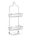 Zenna Home 7402AL, NeverRust Aluminum Shower Caddy, Satin Chrome