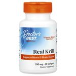 Doctor's Best Real Krill Antarctic Krill Oil Complex 350 mg with Omega 3 EPA and DHA Supplement | Astaxanthin & Phospholipids for Heart and Brain Health | 60 Omega 3 softgels