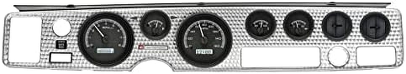Dakota Digital Dash 70-81 Pontiac Firebird Analog Gauge Cluster Kit Black Alloy White VHX-70P-FIR-K-W
