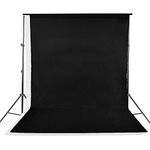 Photo Studio Kit Set Backdrop Stand with Storage Bag Black White Nonwoven Backdrops and Mini Clips