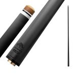 RHINO - 30" / Q-loc Joint Carbon Pool Cue Single Shaft, Tip, 12.5mm. Low Deflection Technology, Ultra-Smooth, Easy to Control, pro Taper