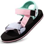 Harvest Land Girl Sandals Kids Summer Lightweight Outdoor Sandals Shoes