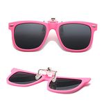 Long Keeper Kids Clip On Sunglasses Polarised Children Junior Clip-on Sunglasses over Prescription Glasses UV Protection Flip Up Sunglasses for Boys Girls