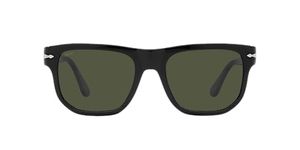 Persol Unisex's Po3306s Sunglasses, Black/Green, 55MM