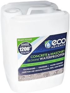 Eco Advance Concrete/Masonry Siloxane Odorless Spray-On Application Waterproofer, Safe for Use Around Plants, Pets, and People, 5 Gallon