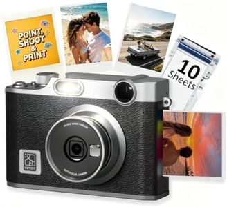 PRT Z3 2-in-1 Instant Print Camera & Photo Printer with 2.8” Preview Screen, 8 Filters, Bluetooth Printing from Phone, 300 DPI Portable Camera for Travel, Party & Gifts, Black