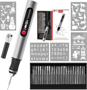 TUBINOONE Engraving Pen, Cordless Engraving Pen for Artists & DIYers, Engrave 50+ Surfaces - Beginner Friendly - Rechargeable - Free 30 Bits & Mastery Guide & Stencils