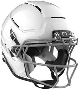 Schutt F7 AiR Youth Football Helmet, Virginia Tech 5-Star Helmet, Lightweight Football Helmet for Youth Football and Middle School, Large, Molded Gloss White, Facemask Attached