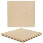 Unicook Square Pizza Stone 30.5cm, Heavy Duty Ceramic Baking Stone for Oven, BBQ and Grill, Ideal for Making Crisp Crust Pizza, Bread, Cookies and More, Thermal Shock Resistant, Durable and Safe