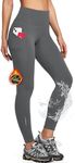 Ewedoos Womens Fleece Lined Leggings Water-Resistant Thermal Winter Fleece Leggings for Women with Pockets Ski Hiking Dark Grey