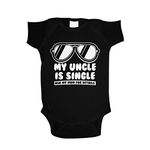 My Uncle Is Single Ask My Mom For Details Baby Bodysuit One Piece or Toddler T-Shirt, Black, 24 mo (18-24 mo)