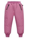 Happy Cherry Kids Down Pants Baby Boys Girls Windproof Warm Snow Pants Winter Thicker Elastic Waist Trousers