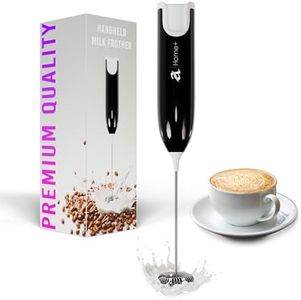 ALMERIA Home+ Handheld Milk Frother, Electric Whisk for Coffee, Mini Whisk & Mixer, Perfect for Lattes, Cappuccino, Matcha, Hot Chocolate