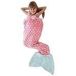 Mermaid Blanket for Girls, Soft Fla