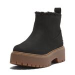 Timberland Women's Stone Street Mid Warm Lined Fashion Boot, Black Nubuck, 9.5 Wide