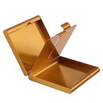 Cigarette Case,Metal Cigarette Case Holder for 20 King Regular and Slims Size Cigarettes Cigarette Case Box for Men and Women (Gold)