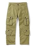 OCHENTA Boys' Cargo Pants 8 Pockets