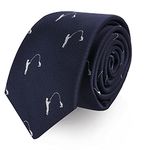 AUSCUFFLINKS Fisherman Fly Fishing Neckties for Men | Present for Work Colleague Guys Dad Him | Birthday Anniversary Present for Husband (FISHERMAN), Fisherman, Skinny