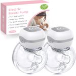 Jheppbay Electric Breast Pump Wearable, Portable Hands Free Pump, 201g Lightweight, 40dB Ultra Quiet Wireless Pump, 3 Modes 12Levels, Leakproof Design for Nursing Moms at Work Home Travel, BPA Free