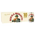 Birra Moretti Lager Beer, 10 x 330ml