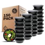 Freshware Meal Prep Containers with lids [150 Pack] Food Storage Containers, Bento Box, BPA-Free, Stackable, Microwave, Dishwasher, Freezer Safe, 32 Oz
