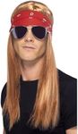 Smiffy's Men's 90's Rocker Kit, Wig, Bandana and Sunglasses, One Size, Colour: Mixed, 22405