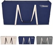 GoSports Canvas Cornhole Carrying Case - PRO Grade 4' x 2' Regulation Size - Choose Between Navy Blue, Gray and Natural Canvas Colors